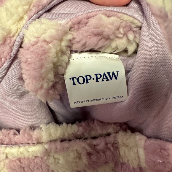 Top Paw Dog Sherpa Plaid Checkered Jacket - Picture 2 of 6
